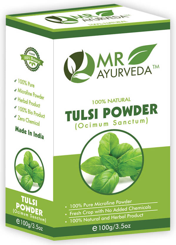 MR Ayurveda 100% Pure Tulsi Powder Face Pack Masks 100 gm