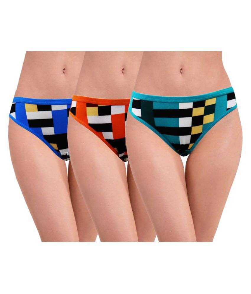     			RC. ROYAL CLASS Pack of 3 Cotton Women's Hipsters ( Multi Color )