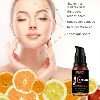 Donnara Organics  Premium Vitamin C Facial Serum-  For Anti Ageing & Skin Brightening Face Serum 30 mL