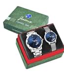 Jainx Blue Day and Date Functioning Dial Analogue Couple's Watch