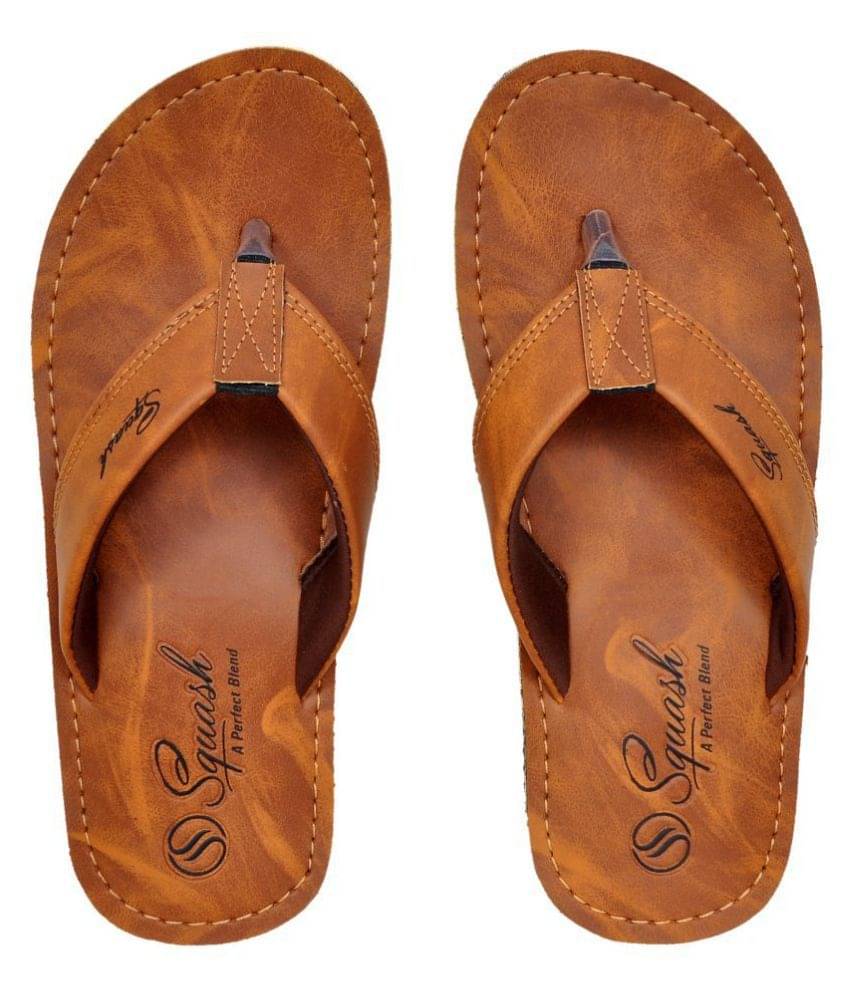     			Squash - Tan  Synthetic Thong Flip Flop