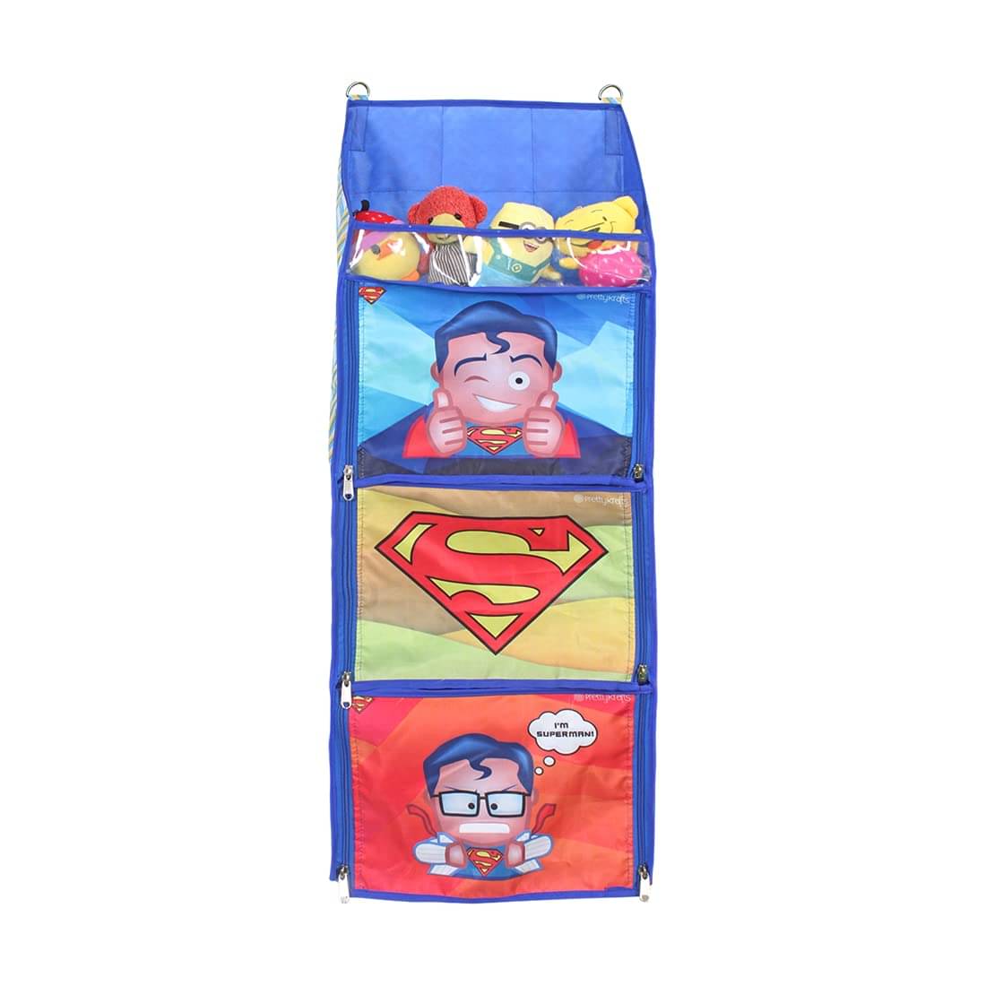     			Superman FR3B_SM1 Fun Hanging Rack with Folding Wall Hanging Shelves, Blue