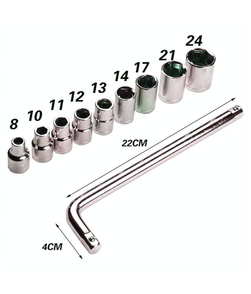 Shray 10 bit Socket Wrench Set (Grey) 10 Hand Tool Shray 10 bit Socket Wrench Set (Grey) 10 Hand Tool