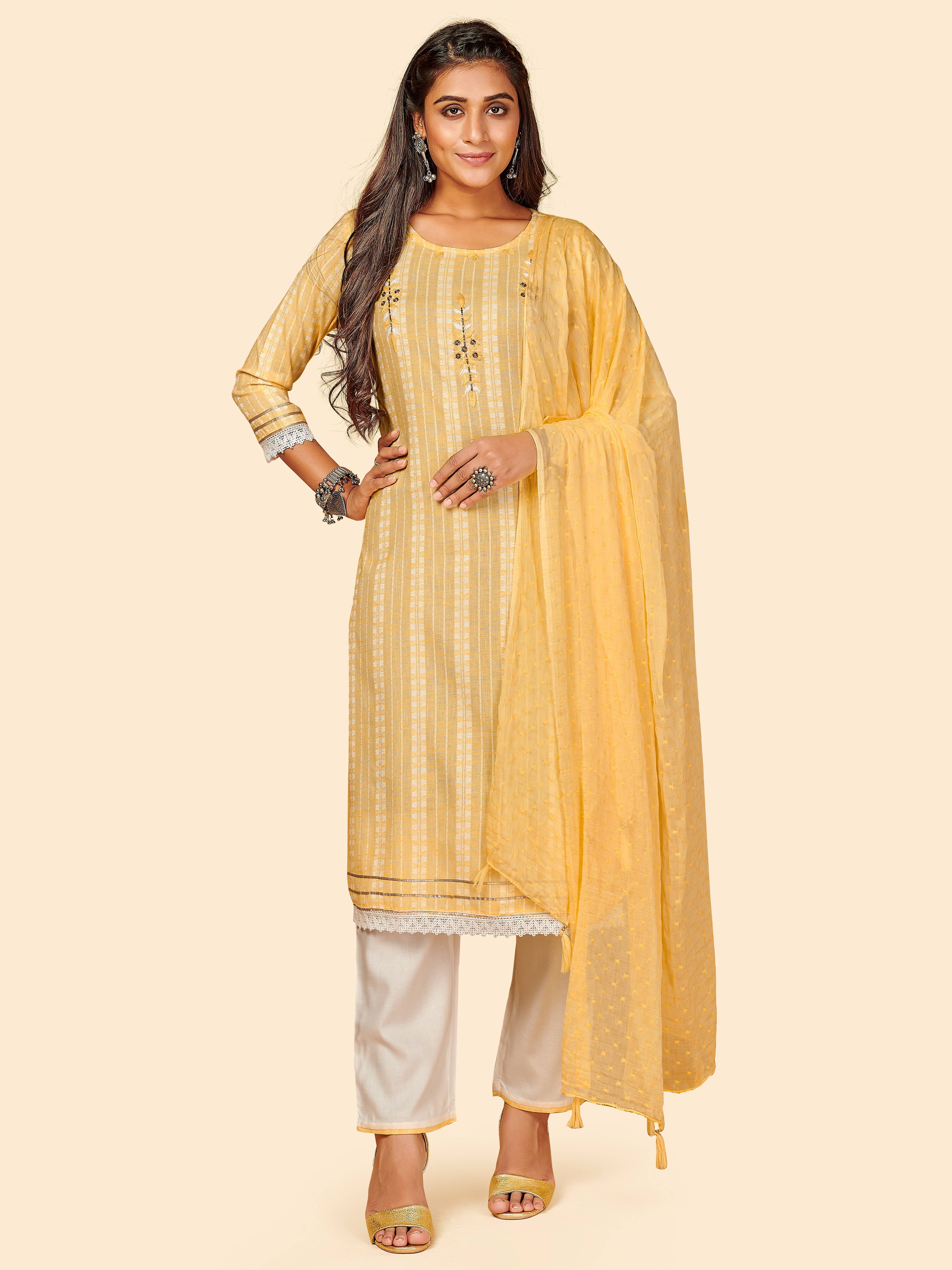 Vbuyz Poly cotton Kurti With Pants - Stitched Suit Single Vbuyz Poly cotton Kurti With Pants - Stitched Suit Single