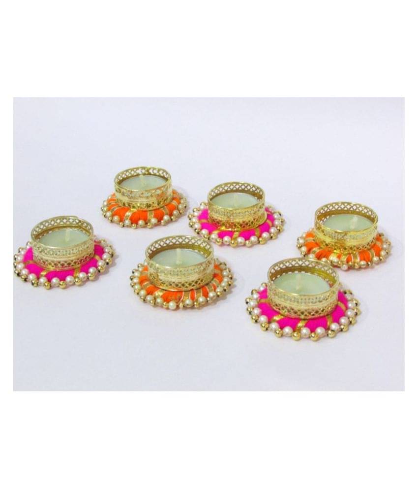thriftkart Set of 6 Tealight Holder LED T-lite Assorted - Pack of 6 thriftkart Set of 6 Tealight Holder LED T-lite Assorted - Pack of 6