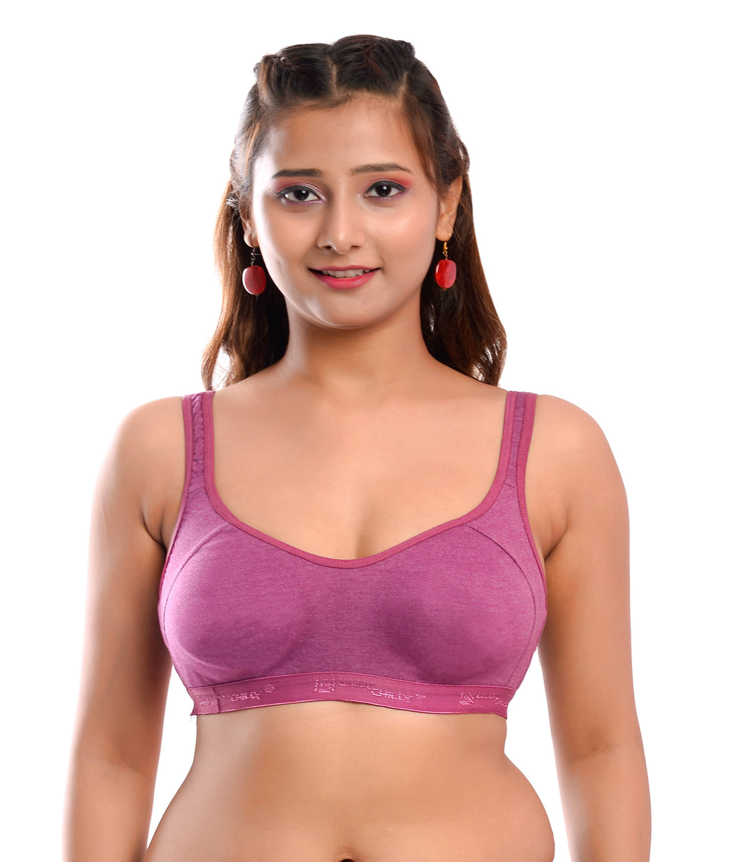     			Elina Cotton Non Padded Women's Racerback bra ( Purple )