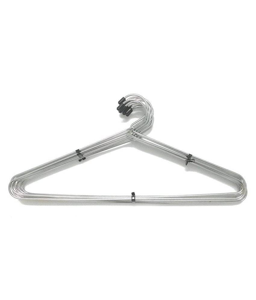     			Gambit Plastic Cloth Hanger which Fits 18 Inch Clothes for Cupboard and Drying(Multicolour) - Pack of 12