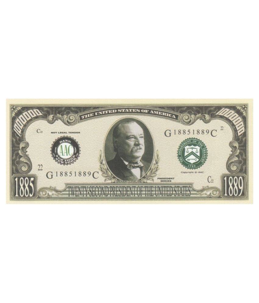     			NUMISMATTECLY RARE AND COLLECTIBLE. UNITED STATE OF AMERICA,PRESIDENT SERIES-ONE MILLION -[1000000] -GROVER CLEVELAND ,22ND -PRESIDENT OF AMERICA ,YEAR-1885-1889,IN GEM UNC CONDITION  ,HIGHLY COLLECTIBLE HIGH GRADE ,