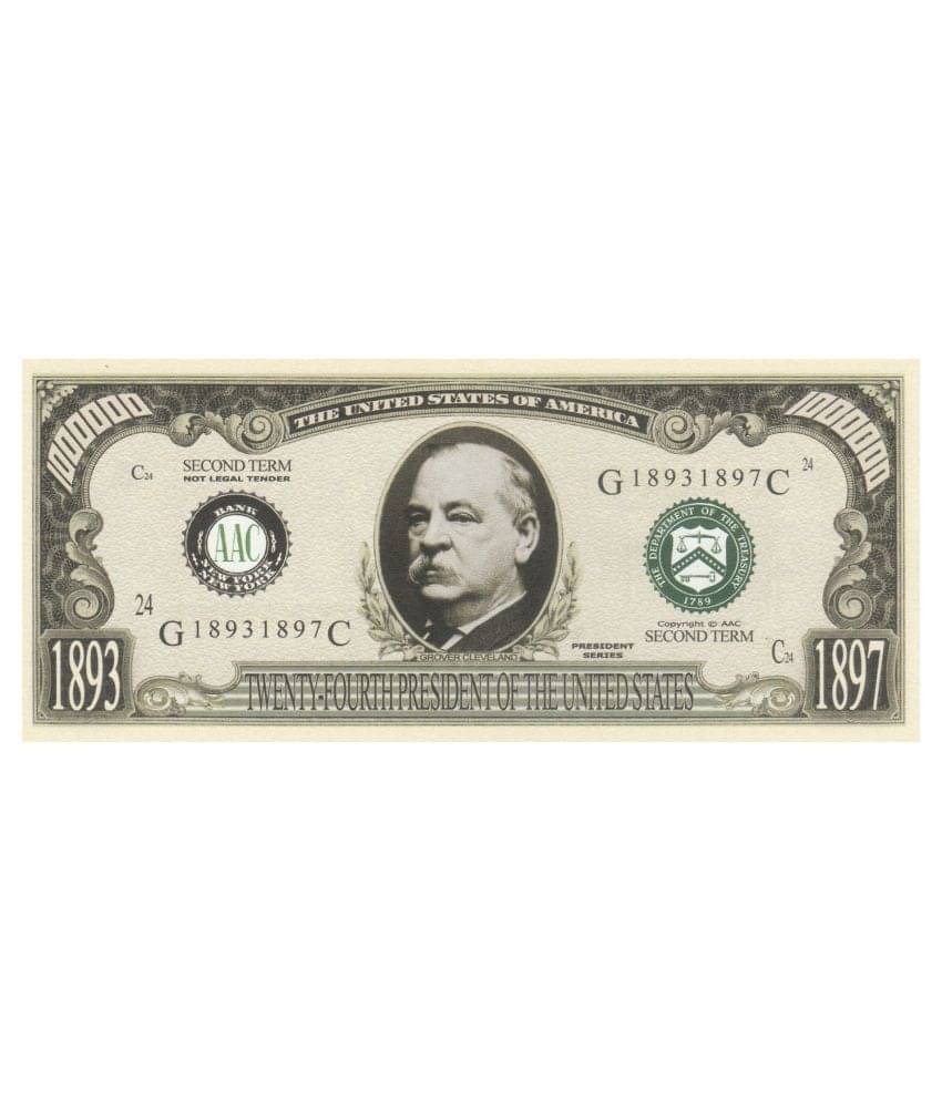     			NUMISMATTECLY RARE AND COLLECTIBLE. UNITED STATE OF AMERICA,PRESIDENT SERIES-ONE MILLION -[1000000] -GROVER CLEVELAND ,24TH -PRESIDENT OF AMERICA ,SECOND PRESIDENT TERM.YEAR-1893-1897,IN GEM UNC CONDITION  ,HIGHLY COLLECTIBLE HIGH GRADE