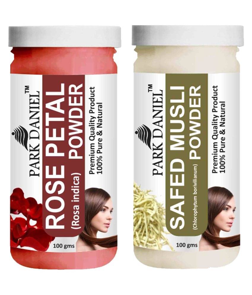 Park Daniel Rose Petal & Safed Musli Powder Hair Mask 200 g Pack of 2 Park Daniel Rose Petal & Safed Musli Powder Hair Mask 200 g Pack of 2