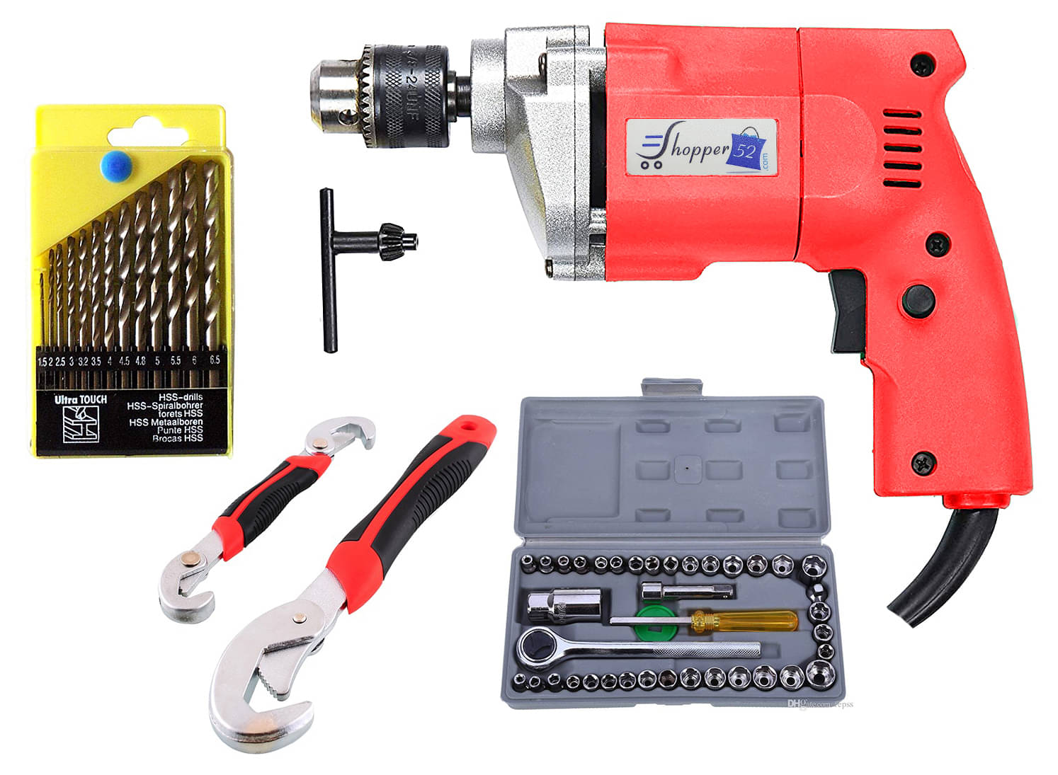     			Shopper52 - Drill Machine Combo 350W 10mm Corded Drill Kit