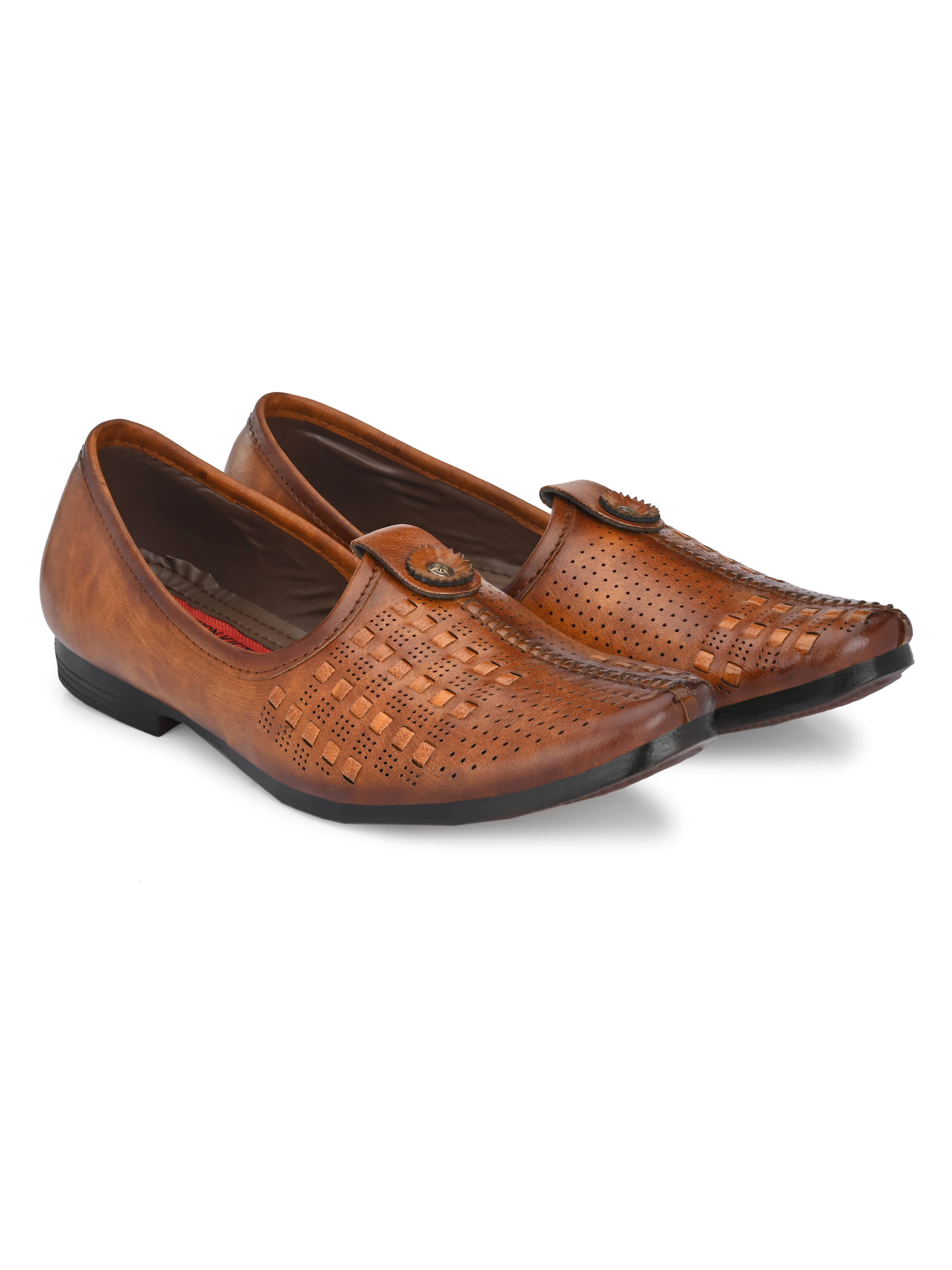 Fashion Victim Tan Mojari - Ethnic Shoes | Buy online on ZillyBuy