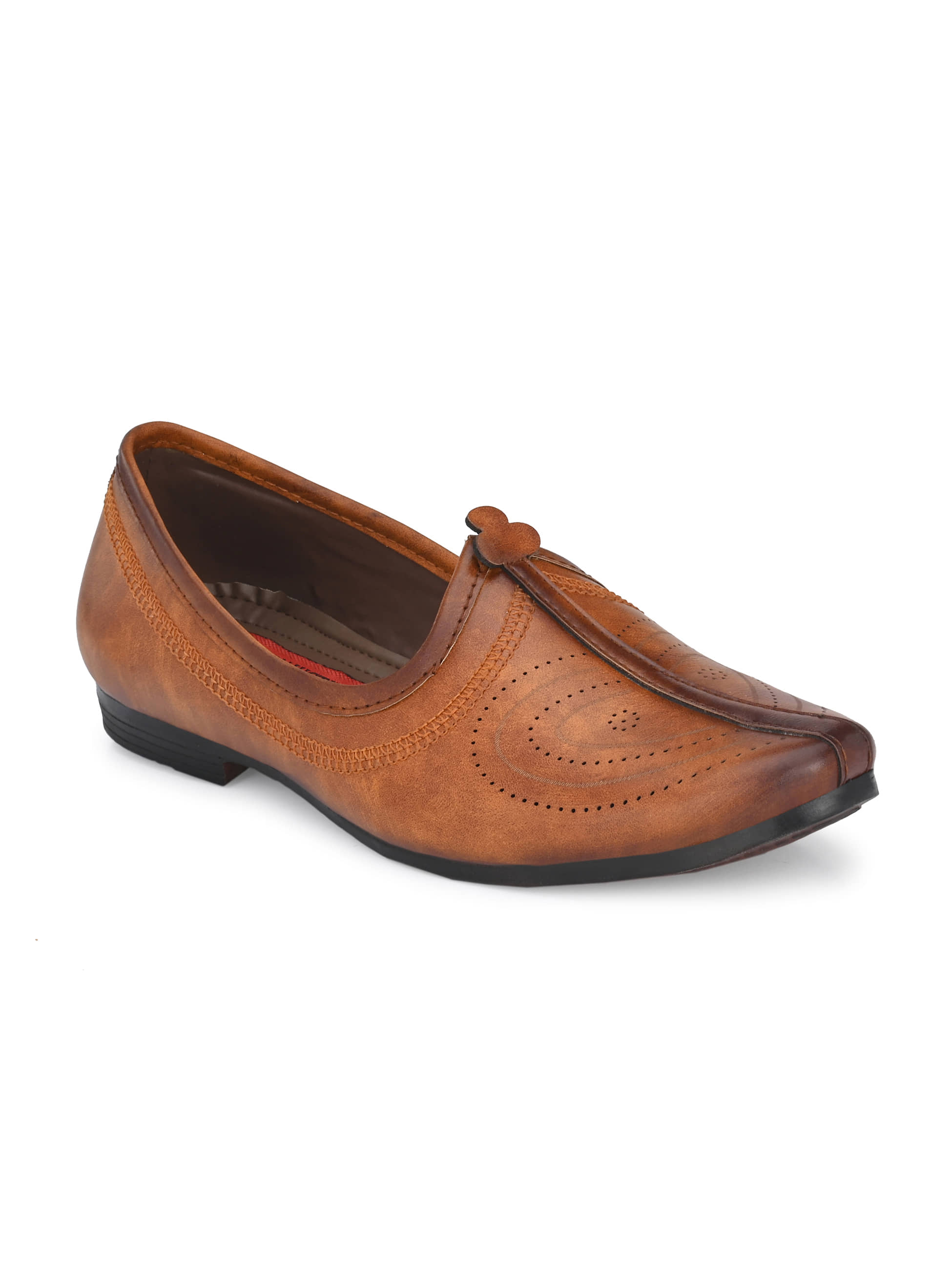 Fashion Victim Tan Mojari - Ethnic Shoes | Buy online on ZillyBuy