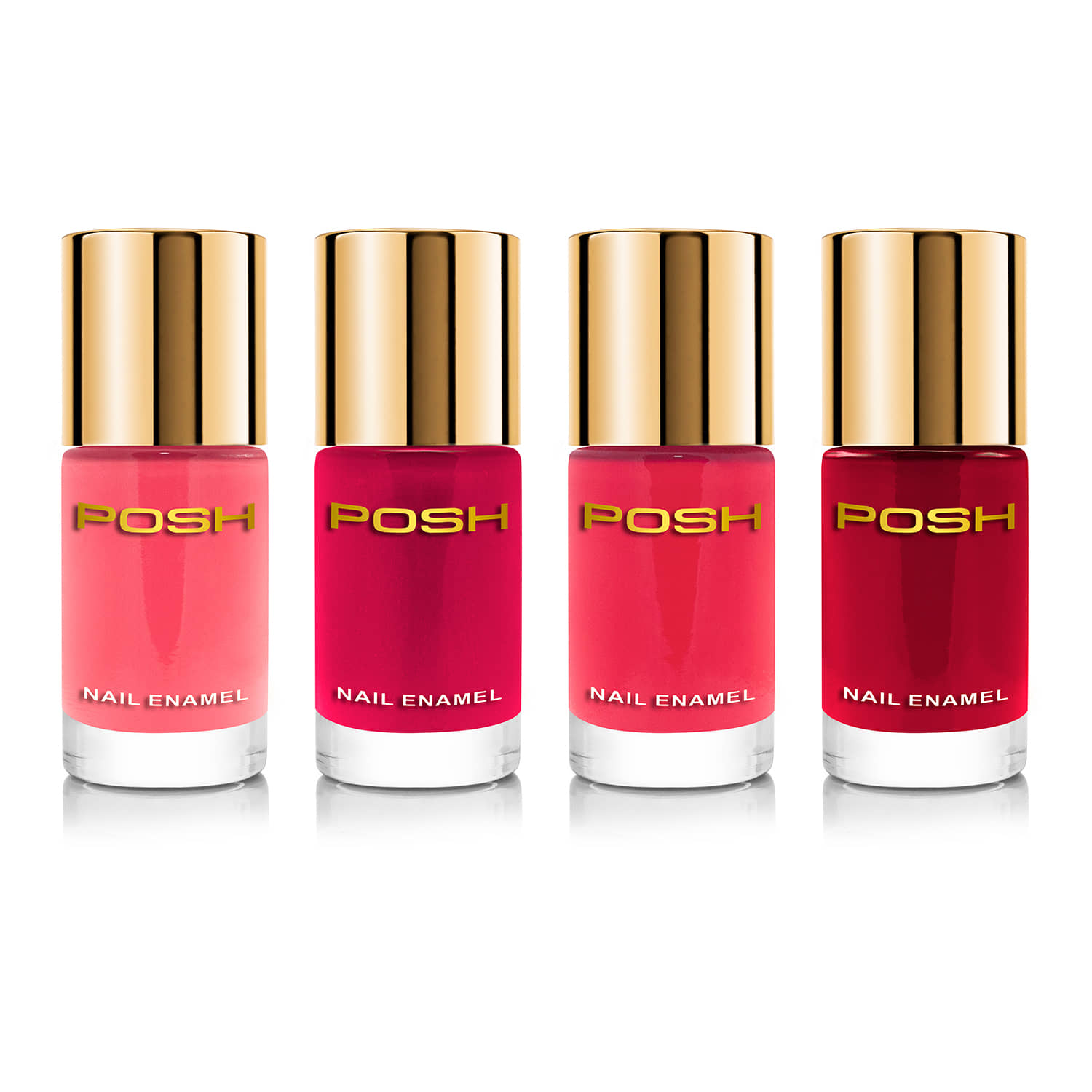 Posh Nail Polish Maroon Glossy Pack of 4 36 mL