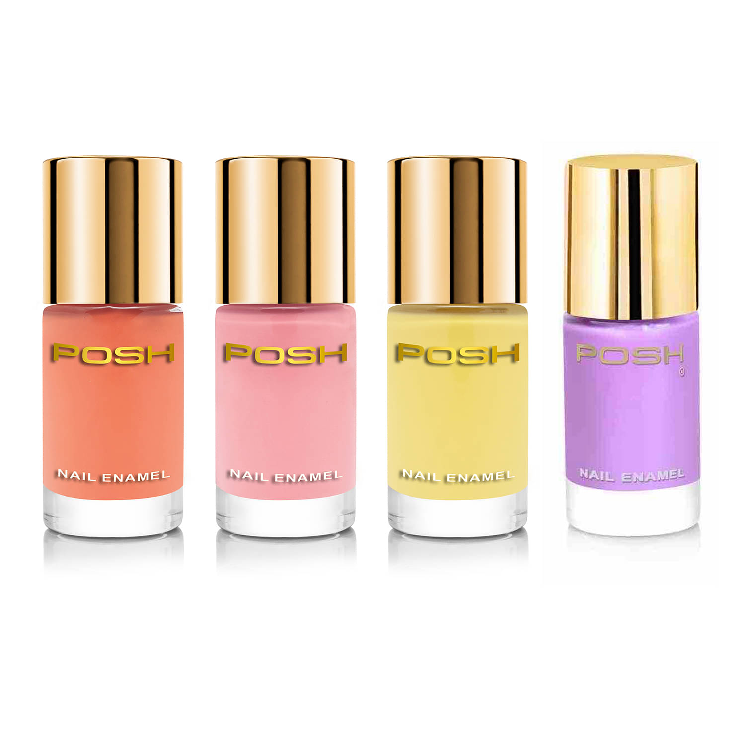     			Posh Nail Polish Multi Glossy Pack of 4 36 mL