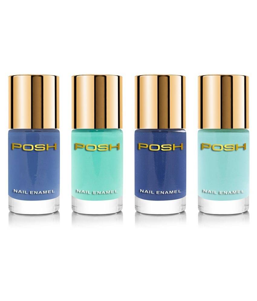     			Posh Nail Polish Peacock Blue Glossy Pack of 4 36 mL