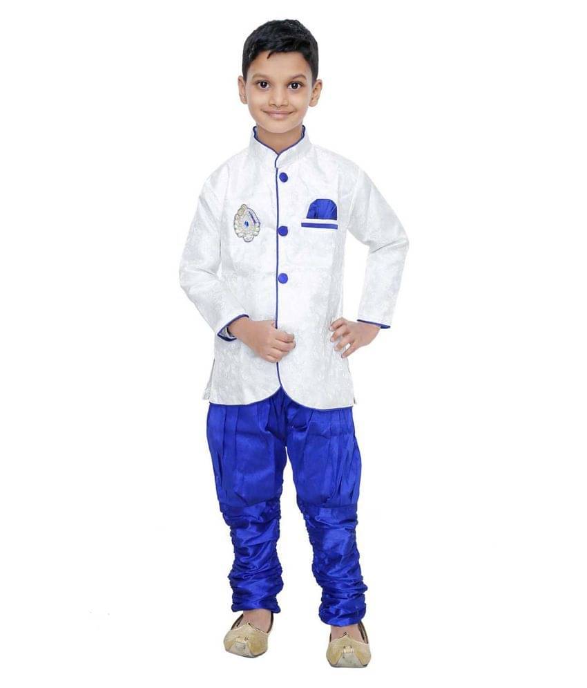     			JCT DRESSES Pack of 1 Boys Cotton Spandex ( Off White )