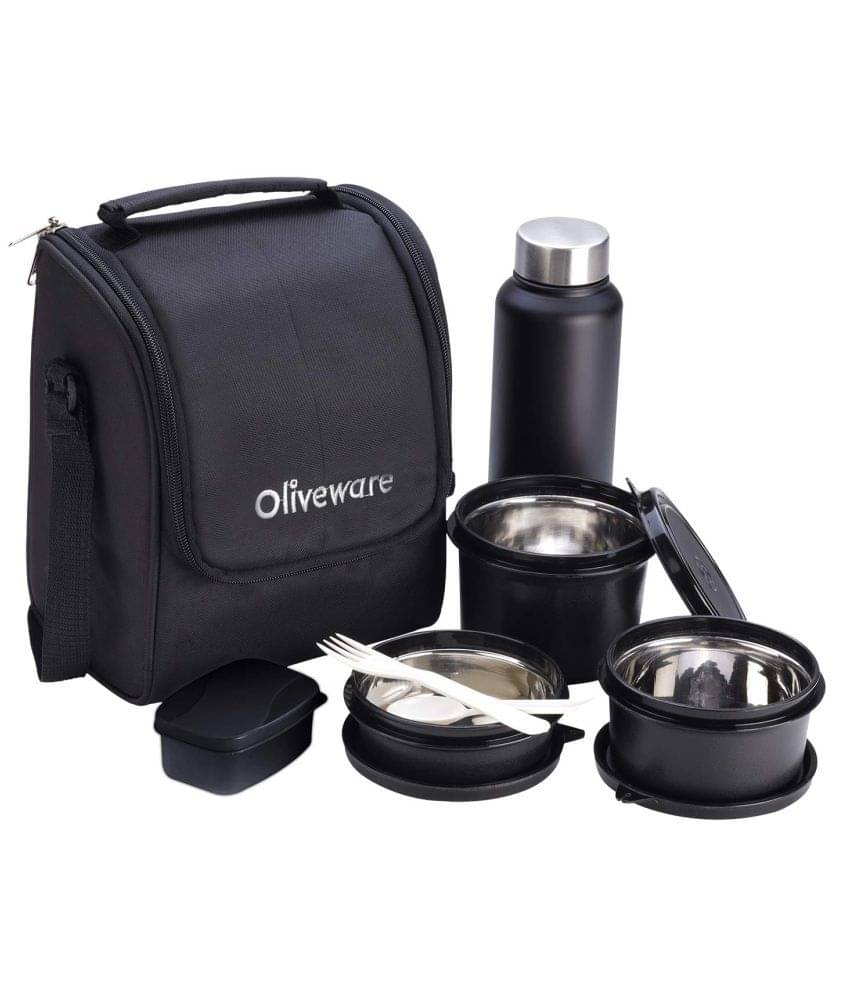     			Oliveware Teso Stainless Steel Lunch Box 3 Container (Pack of 1)