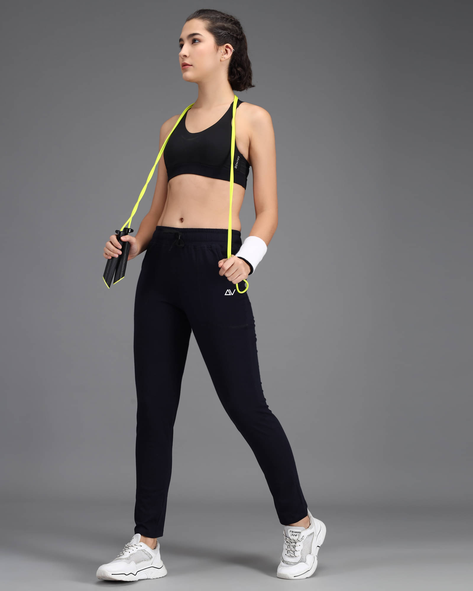     			Addyvero Navy Cotton Blend Trackpants - Single