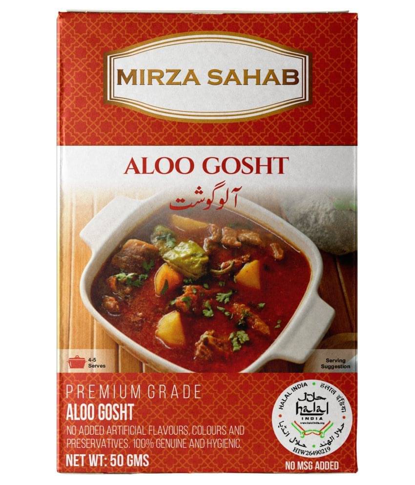 Mirza Sahab Aloo Gosht Masala Instant Mix 50 gm Pack of 4 Mirza Sahab Aloo Gosht Masala Instant Mix 50 gm Pack of 4