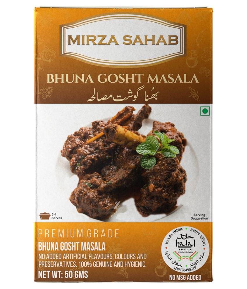     			Mirza Sahab Bhuna Gosht Masala Instant Mix 50 gm Pack of 4
