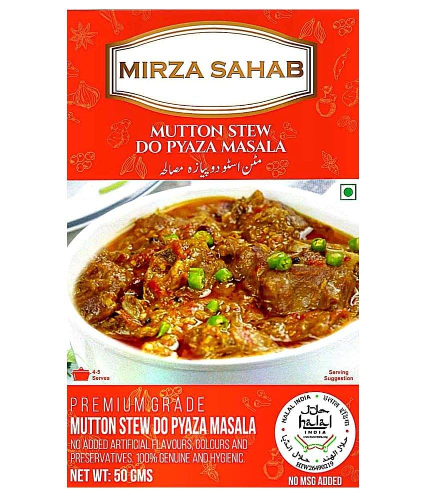 Mirza Sahab Mutton Stew Do Pyaza Instant Mix 50 gm Pack of 4 Mirza Sahab Mutton Stew Do Pyaza Instant Mix 50 gm Pack of 4
