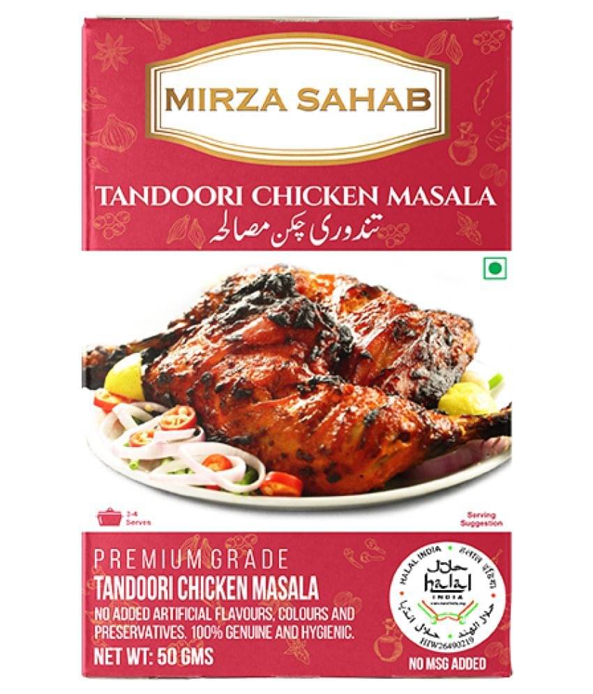 Mirza Sahab Tandoori Chicken Masala Instant Mix 50 gm Pack of 4 Mirza Sahab Tandoori Chicken Masala Instant Mix 50 gm Pack of 4