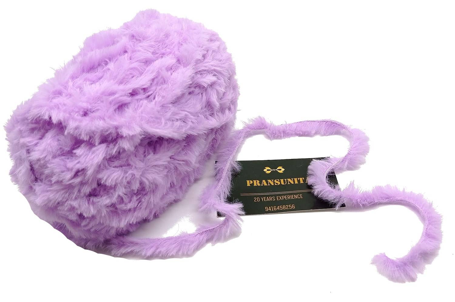 PRANSUNITA Crochet Soft Fluffy Fur Yarn, Chunky Polyester Plush Fur Eyelash for Crocheting Knitting Blanket Rug Sweater Scarf Hat Bear Craft- 100 GMS -  Light Purple - Stationery | Buy online on ZillyBuy