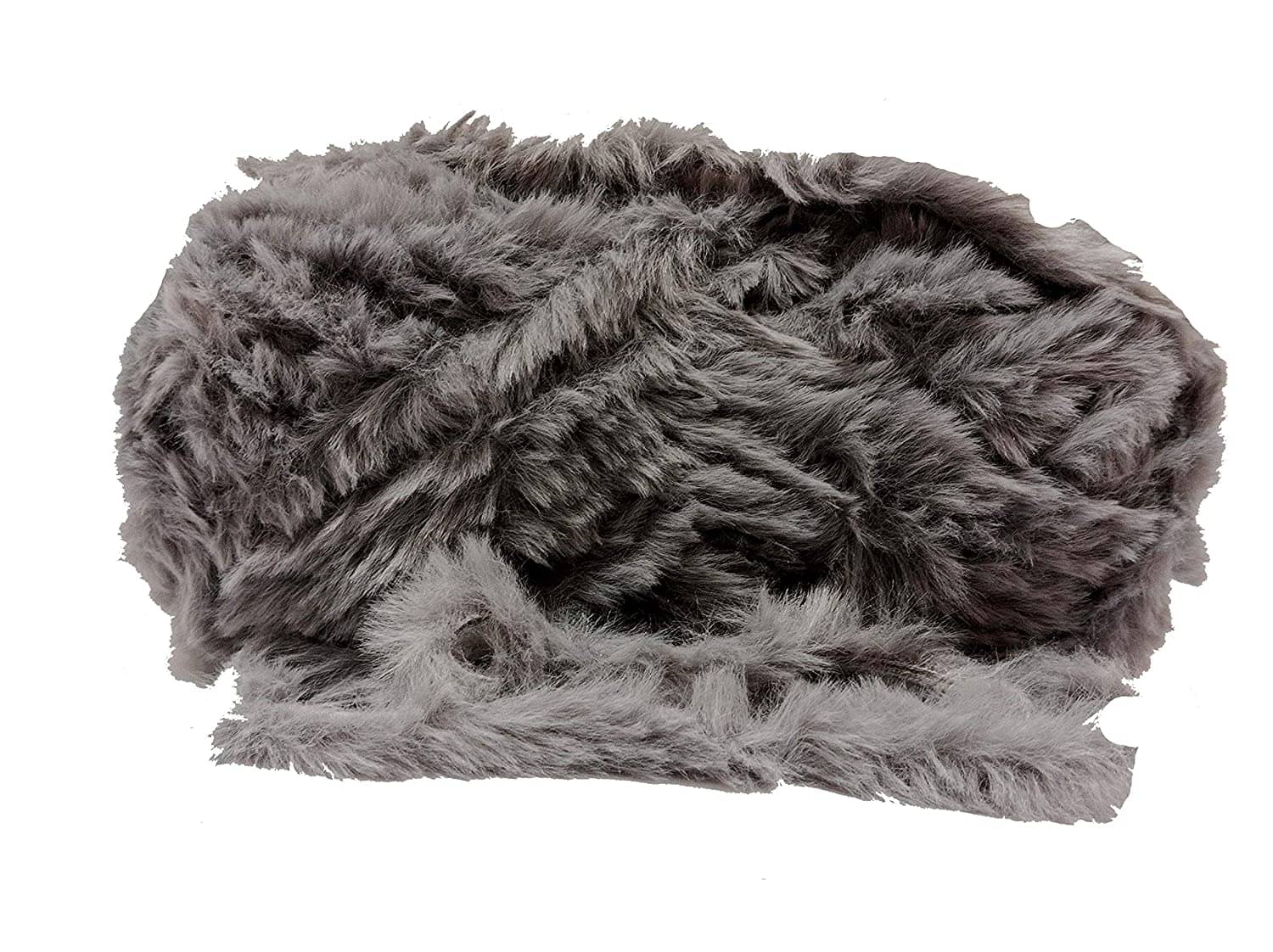 PRANSUNITA Super Soft Faux Fur Chunky Wool Yarn for Knitting and Crochet Project 100 gm (Grey) PRANSUNITA Super Soft Faux Fur Chunky Wool Yarn for Knitting and Crochet Project 100 gm (Grey)