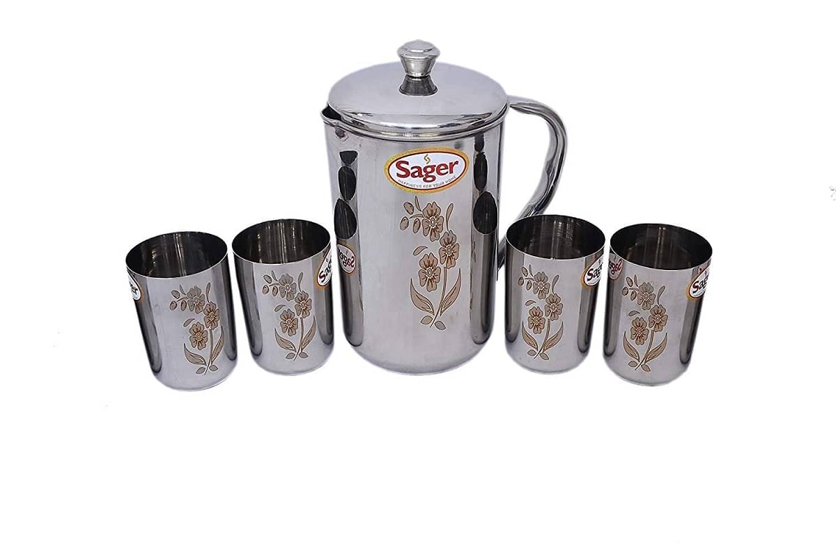     			SAGER Platinum Collection 5 Pcs Jug and Glass Combo