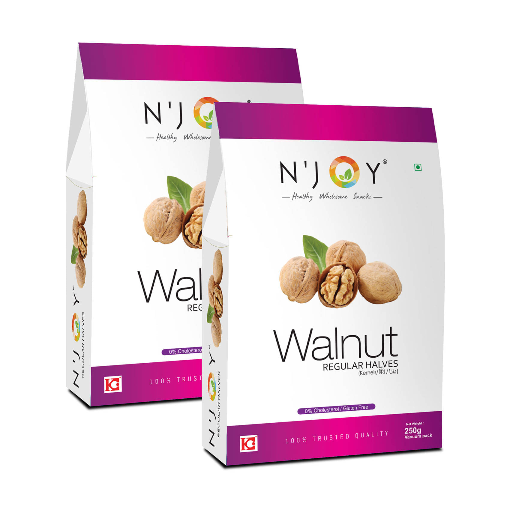     			N'joy Walnuts Reqular Halves, 500g (250x2) Pack of 2