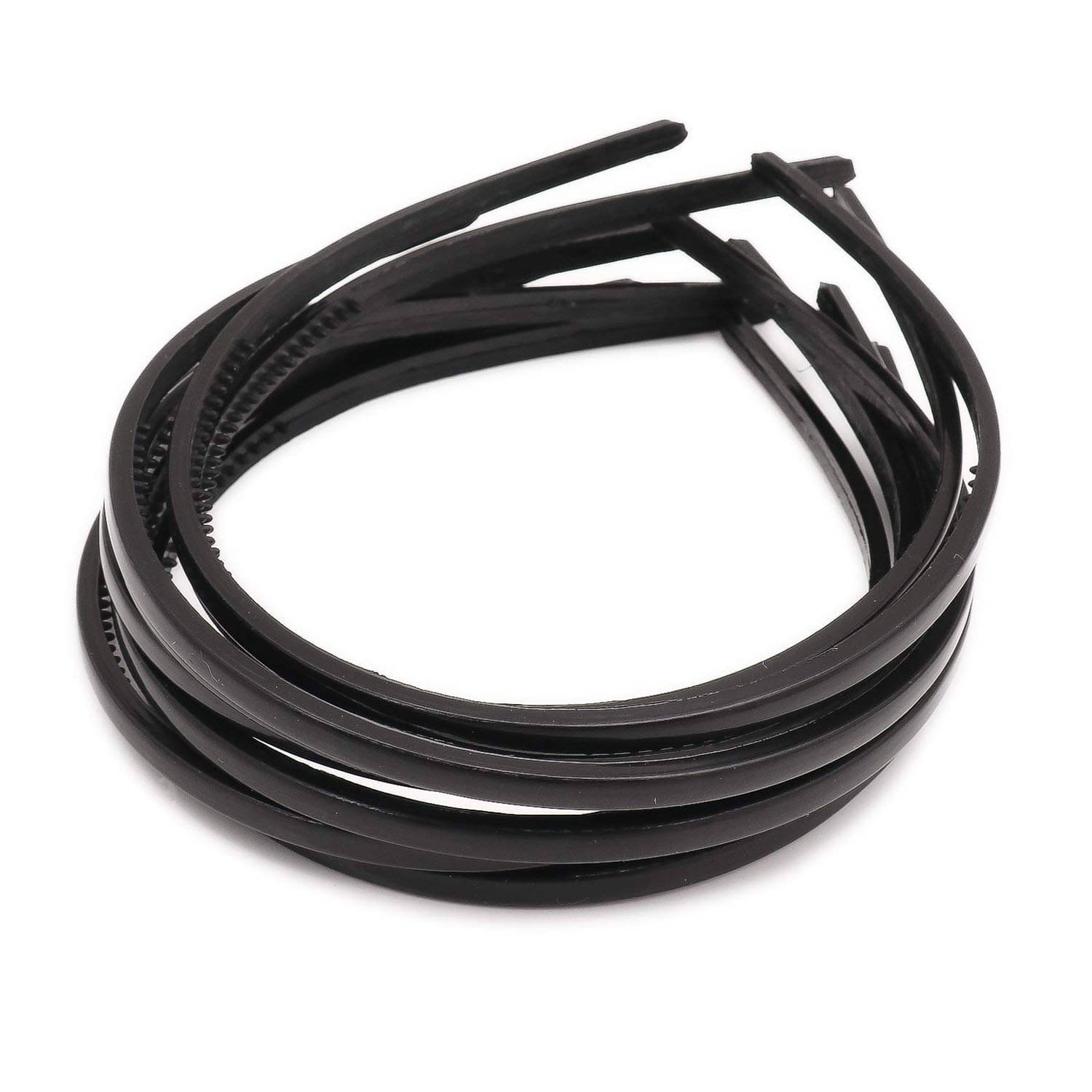     			VSAKSH Women's Pack of 2 Black Plain Craft Plastic Hair Bands