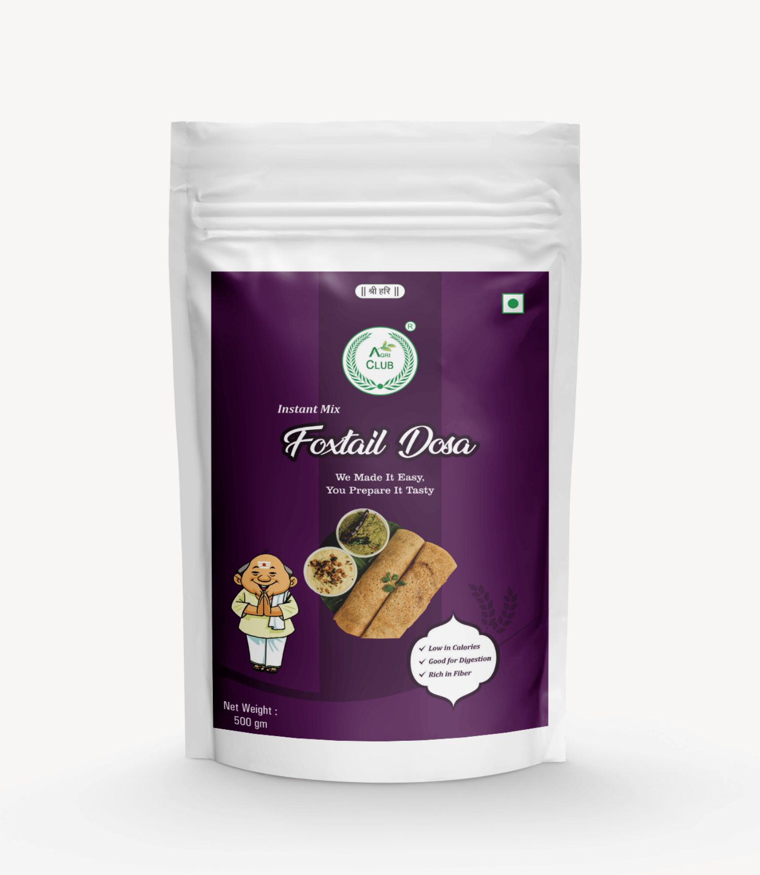    			AGRI CLUB Instant Mix Foxtail Dosa 500 gm