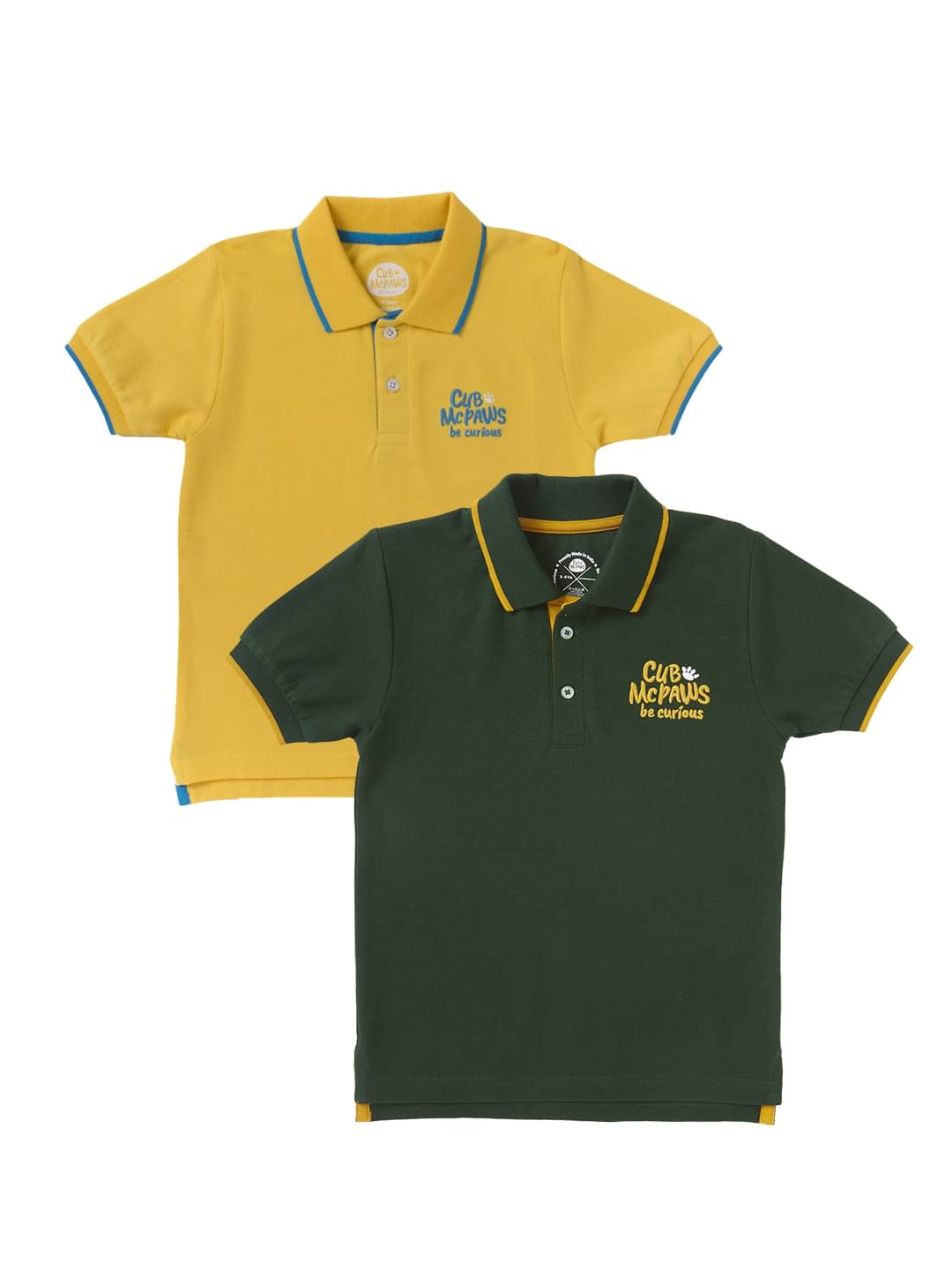 Cub Mcpaws Pack of 2 Boys Cotton Blend Polo T-Shirt ( Multi Color ) Cub Mcpaws Pack of 2 Boys Cotton Blend Polo T-Shirt ( Multi Color )