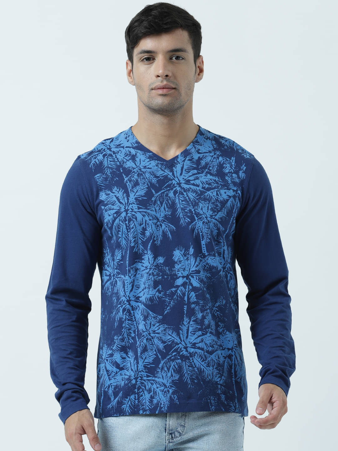     			Huetrap Pack of 1 Cotton Regular Fit Men's T-Shirt ( Navy Blue )