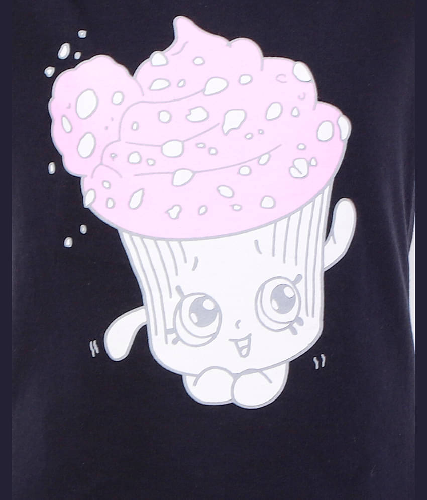 Kids Cave Pack of 2 Girls 100% Cotton T-shirt With Pants ( Blue )