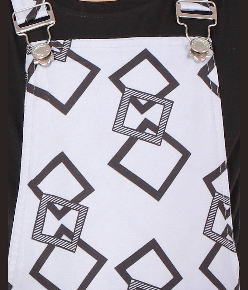 Kids Cave Girls Cotton Dungarees ( Pack of 1 , Grey )