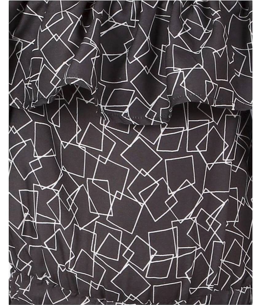 Kids Cave Girls Crepe Jumpsuit ( Pack of 1 , Black )