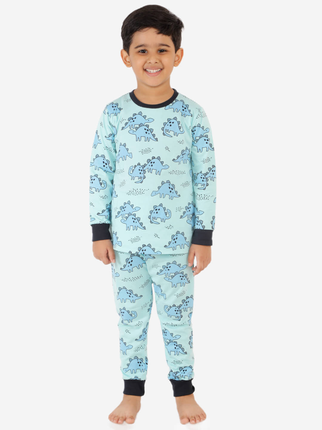 Lazy Shark Pack of 1 Boys Cotton Blend Nightsuit Set ( Sky Blue ) - Nightwear & Loungewear | Buy online on ZillyBuy