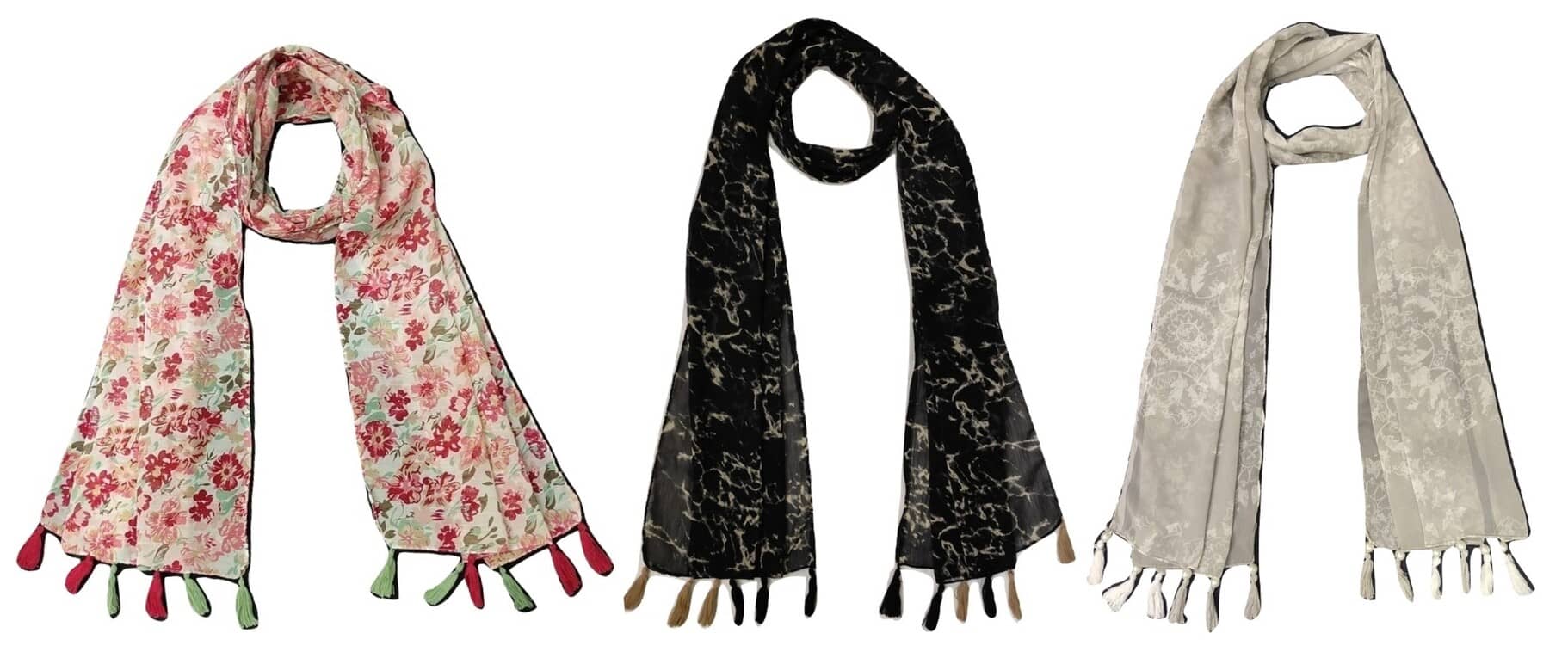stolevilla Multi Printed Poly Cotton Yarn Stoles - Dupattas & Shawls | Buy online on ZillyBuy