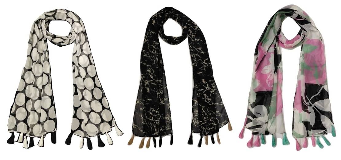 stolevilla Multi Printed Poly Cotton Yarn Stoles stolevilla Multi Printed Poly Cotton Yarn Stoles