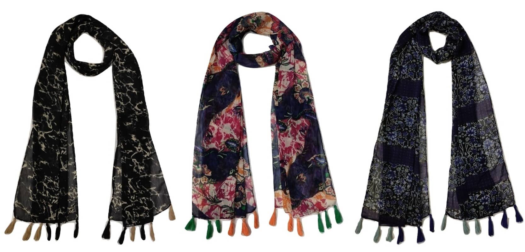 stolevilla Multi Printed Poly Cotton Yarn Stoles - Dupattas & Shawls | Buy online on ZillyBuy