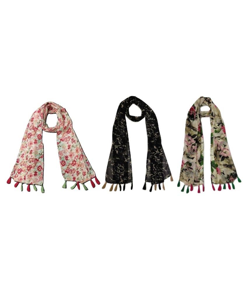 stolevilla Multi Printed Poly Cotton Yarn Stoles - Dupattas & Shawls | Buy online on ZillyBuy