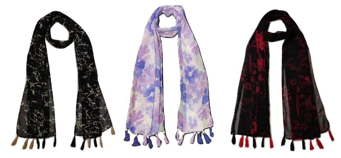 stolevilla Multi Printed Poly Cotton Yarn Stoles - Dupattas & Shawls | Buy online on ZillyBuy