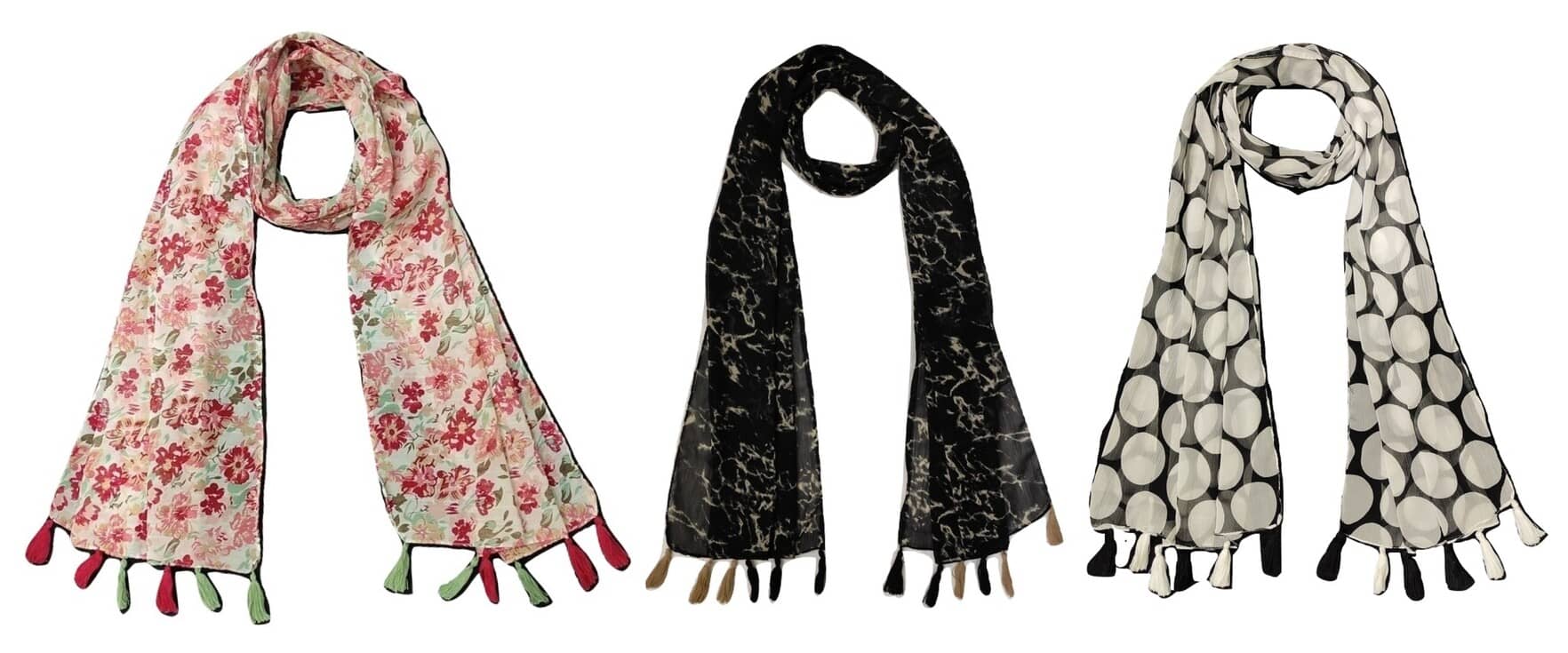 stolevilla Multi Printed Poly Cotton Yarn Stoles - Dupattas & Shawls | Buy online on ZillyBuy