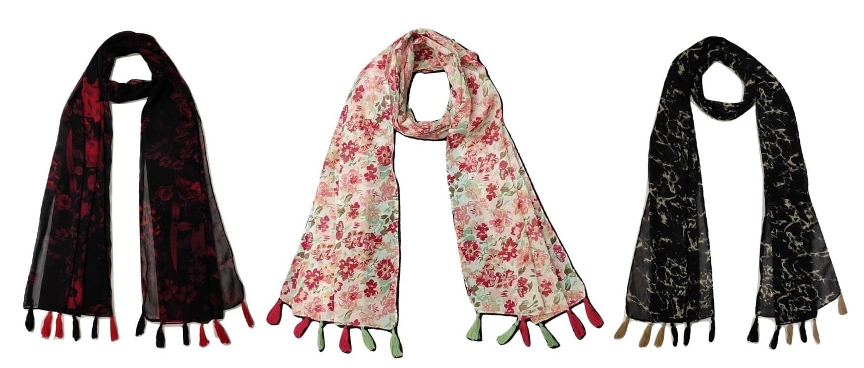 stolevilla Multi Printed Poly Cotton Yarn Stoles stolevilla Multi Printed Poly Cotton Yarn Stoles