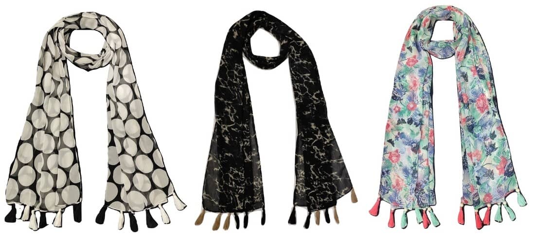 stolevilla Multi Printed Poly Cotton Yarn Stoles - Dupattas & Shawls | Buy online on ZillyBuy