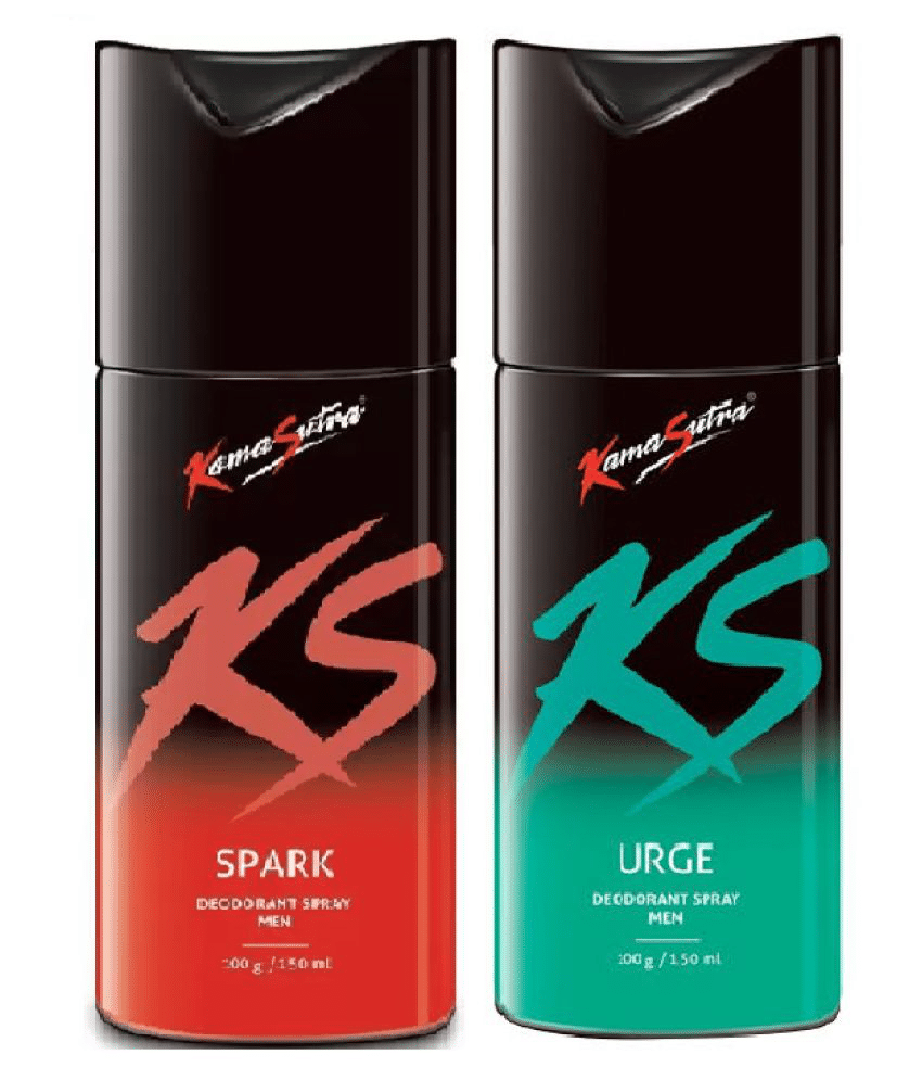     			KS SPARK DEODORANT AND URGE DEODORANT (150ML EACH, PACK OF 2)