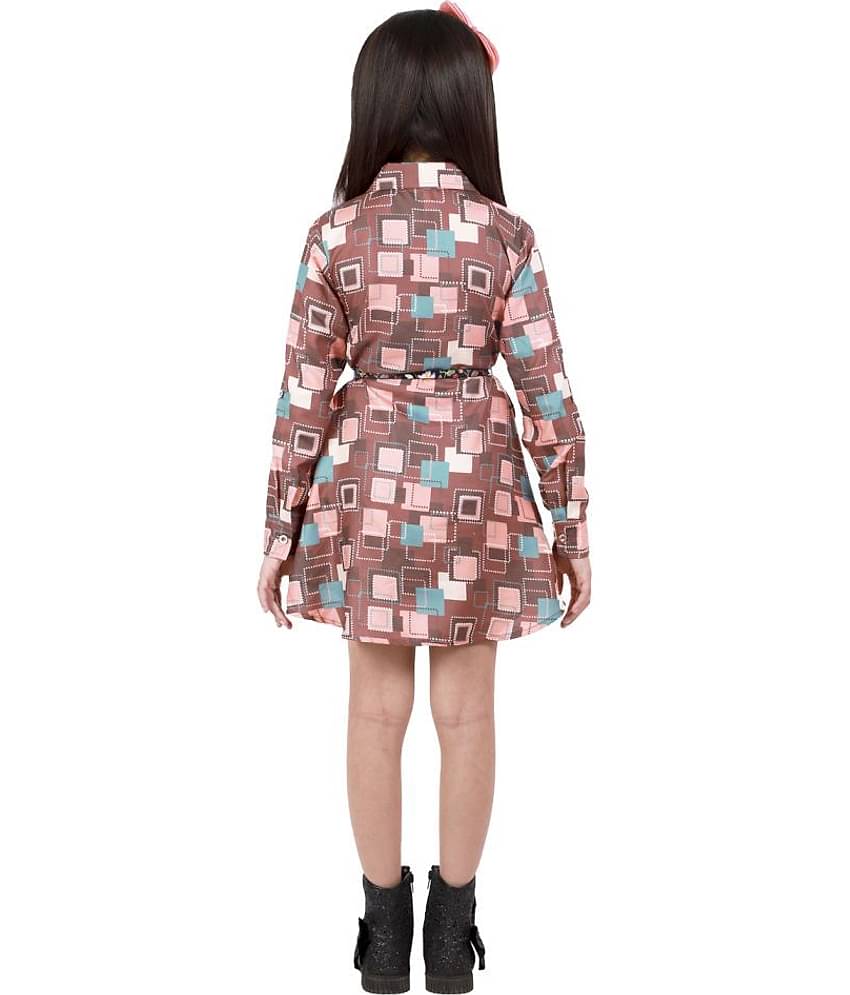 Kids Cave Crepe A-line For Girls ( Pack of 1 , Multi )