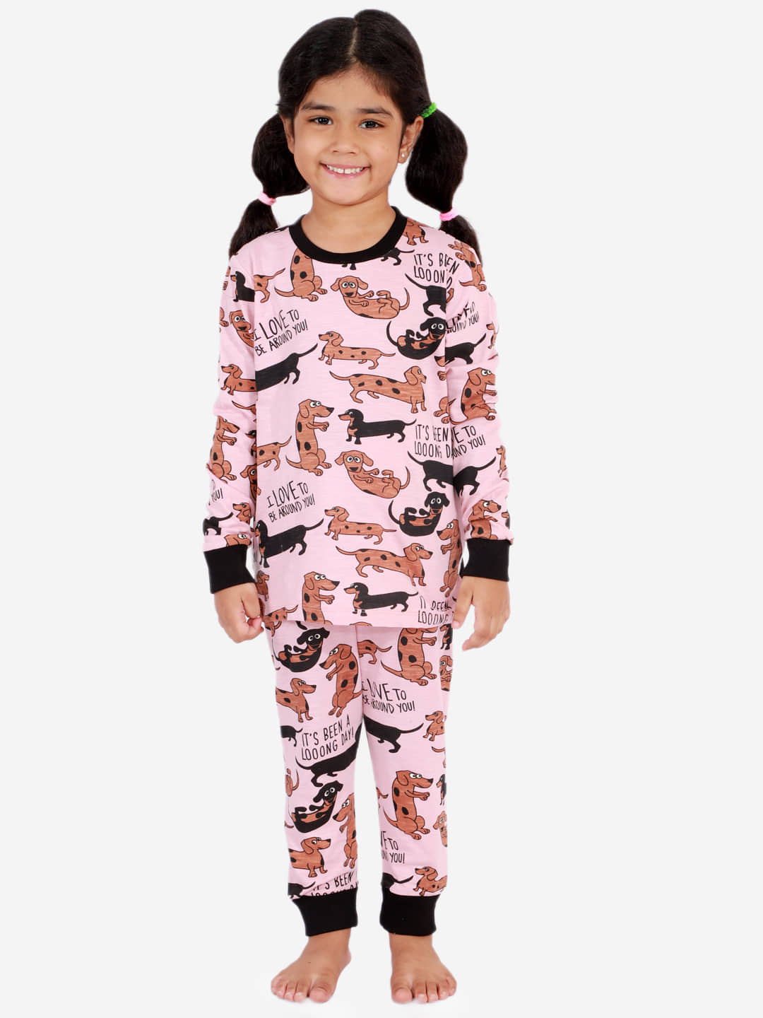 Lazy Shark Pack of 1 Girls Cotton Blend Nightsuit Set ( Pink ) - Nightwear & Loungewear | Buy online on ZillyBuy